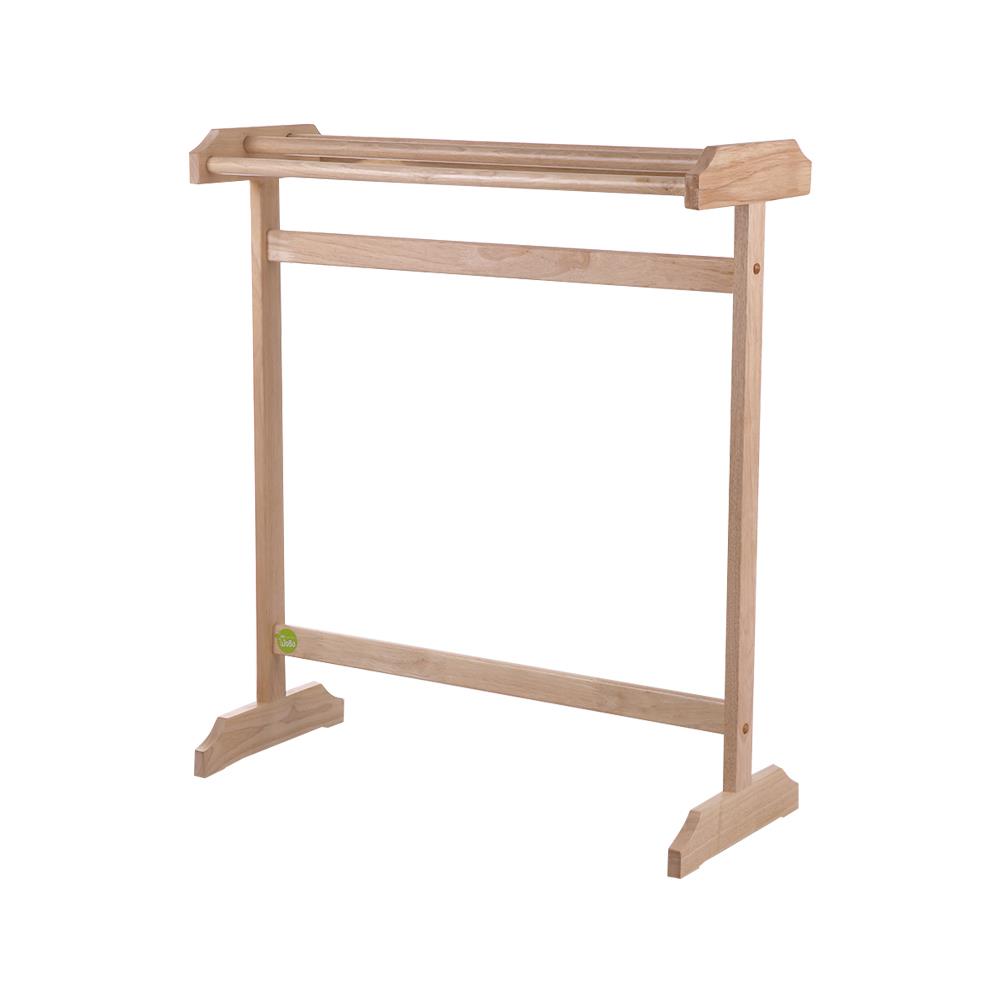 ราวพาดผ้าไม้ยางพารา 4 เส้น สีธรรมชาติ PLIM