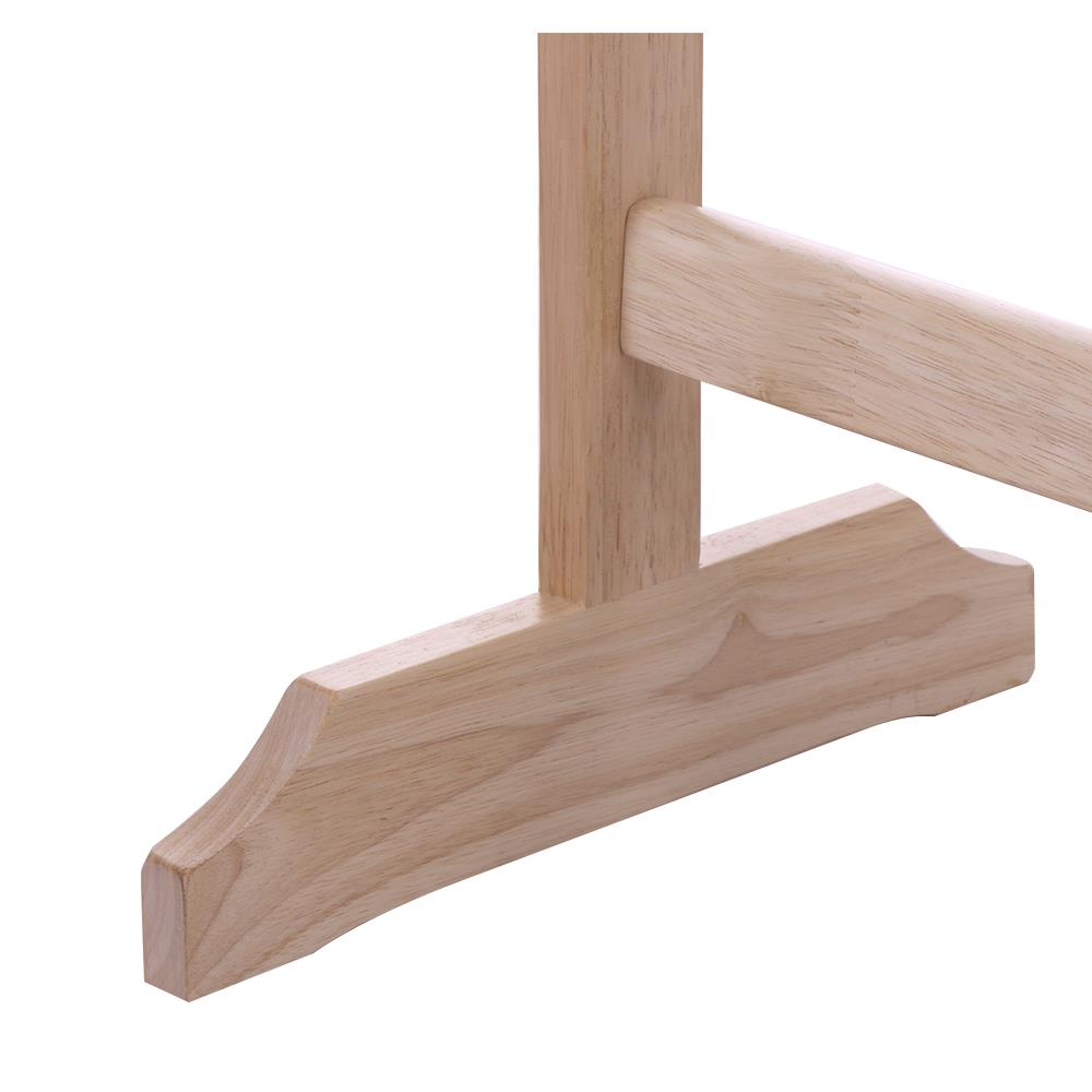 ราวพาดผ้าไม้ยางพารา 4 เส้น สีธรรมชาติ PLIM