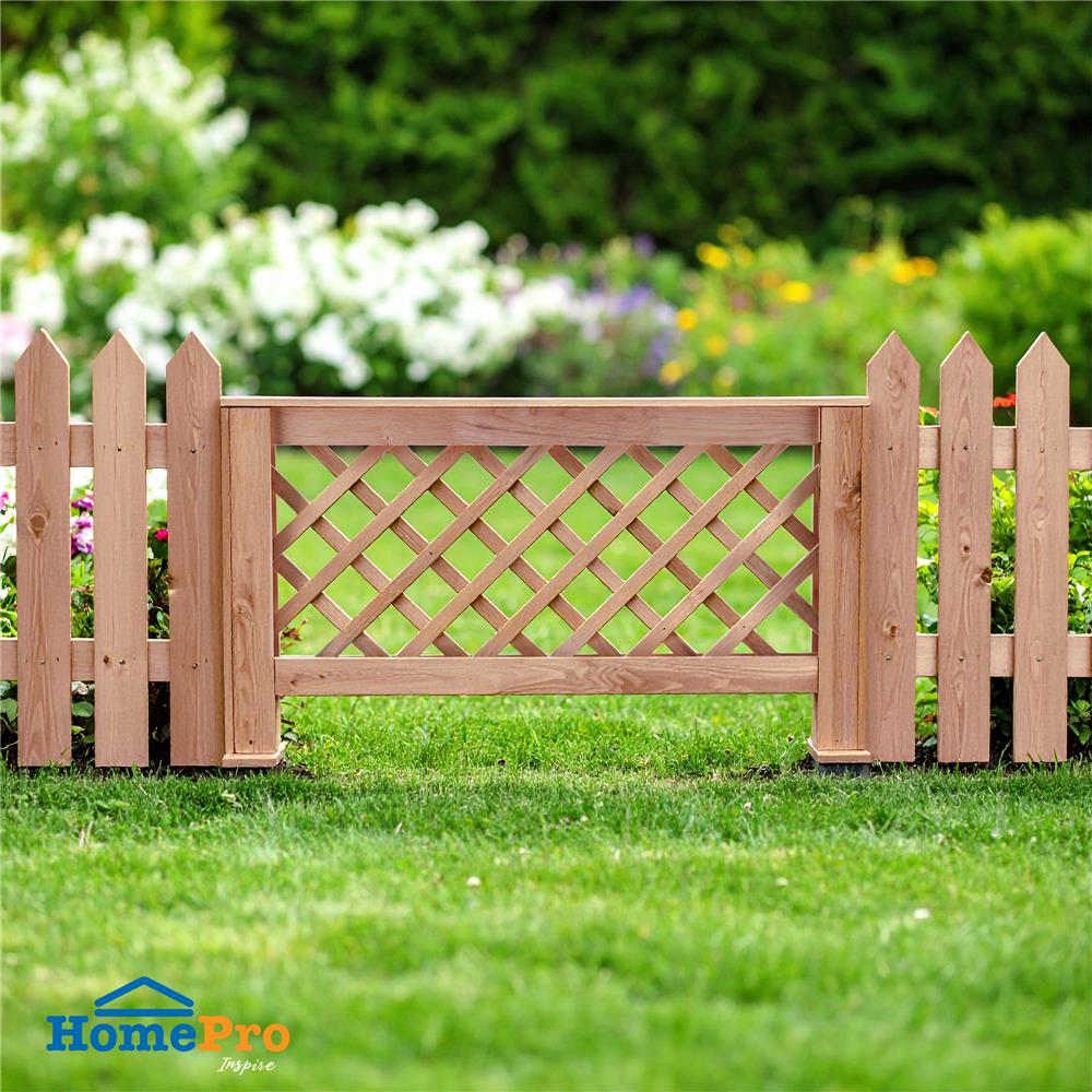 รั้วไม้ยางพาราตั้งพื้น SPRING O-01 NET