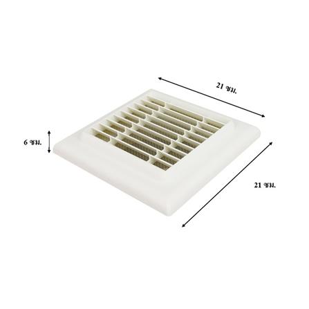 หน้ากากกันแมลงแบบตะแกรง PARNO F125WH 12.5 ซม. สีขาว_3