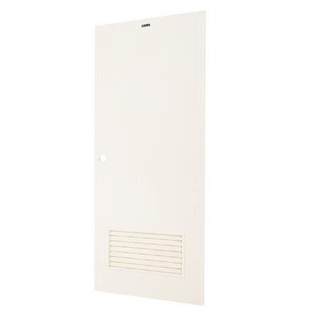 ประตูห้องน้ำ PVC บานประกอบ AZLE-2 เกล็ดล่าง 70X180 ซม. สีครีม_1