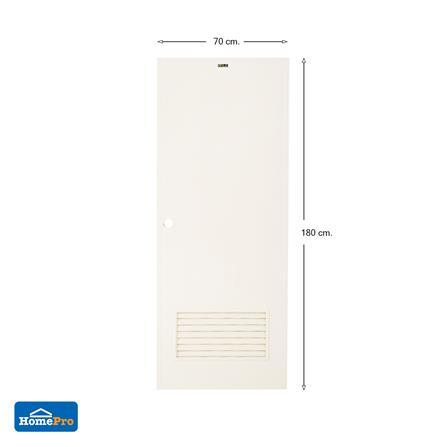 ประตูห้องน้ำ PVC บานประกอบ AZLE-2 เกล็ดล่าง 70X180 ซม. สีครีม_5