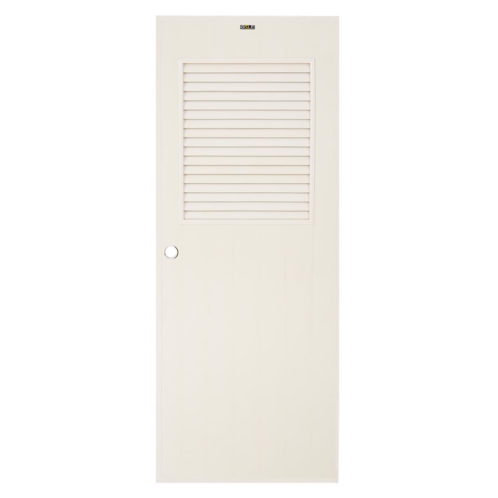ประตู PVC บานประกอบ AZLE-3 70X180 ซม. สีครีม