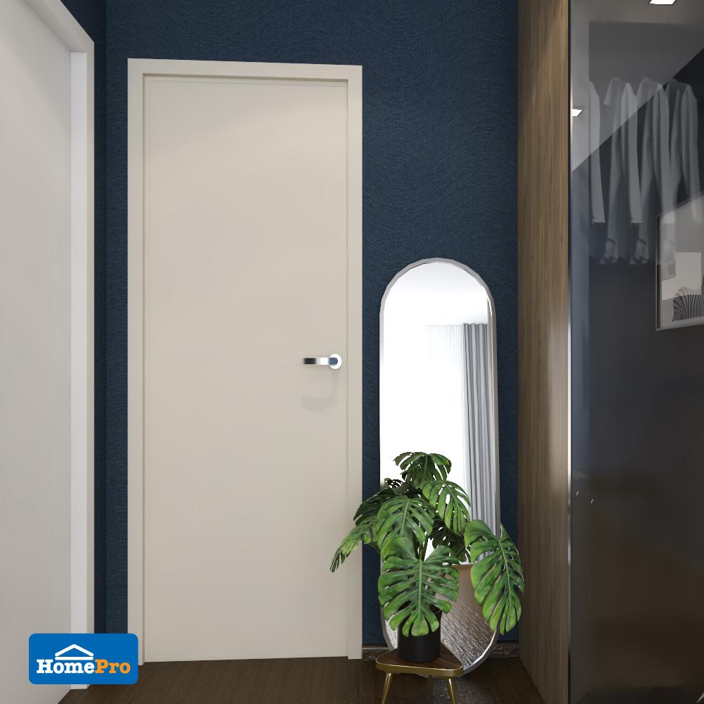 ประตู PVC บานประกอบ AZLE 1 70X200 ซม. สีครีม