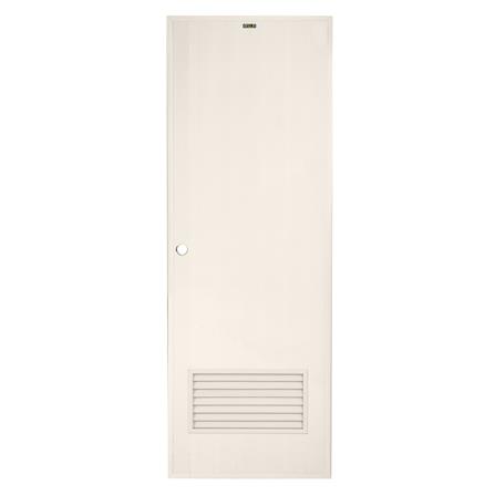ประตู PVC บานประกอบ AZLE-2 เกล็ดล่าง 70X200 ซม. สีครีม