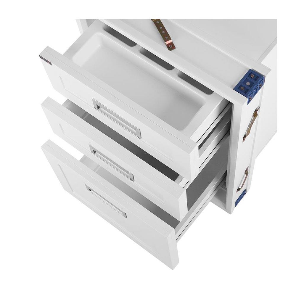 ตู้ลิ้นชัก 3 ชั้น พร้อมถาดช้อน CABIN 45.5x65.5 ซม. สีขาว