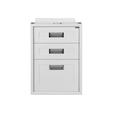 ตู้ลิ้นชัก 3 ชั้น พร้อมถาดช้อน CABIN 45.5x65.5 ซม. สีขาว_0