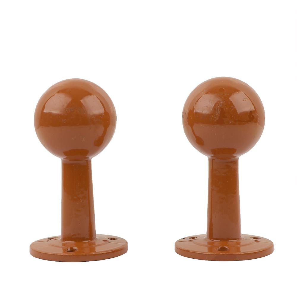 หัว-ท้ายรางผ้าม่าน รางแป๊บ HOME LIVING STYLE 25 มม. สีน้ำตาล