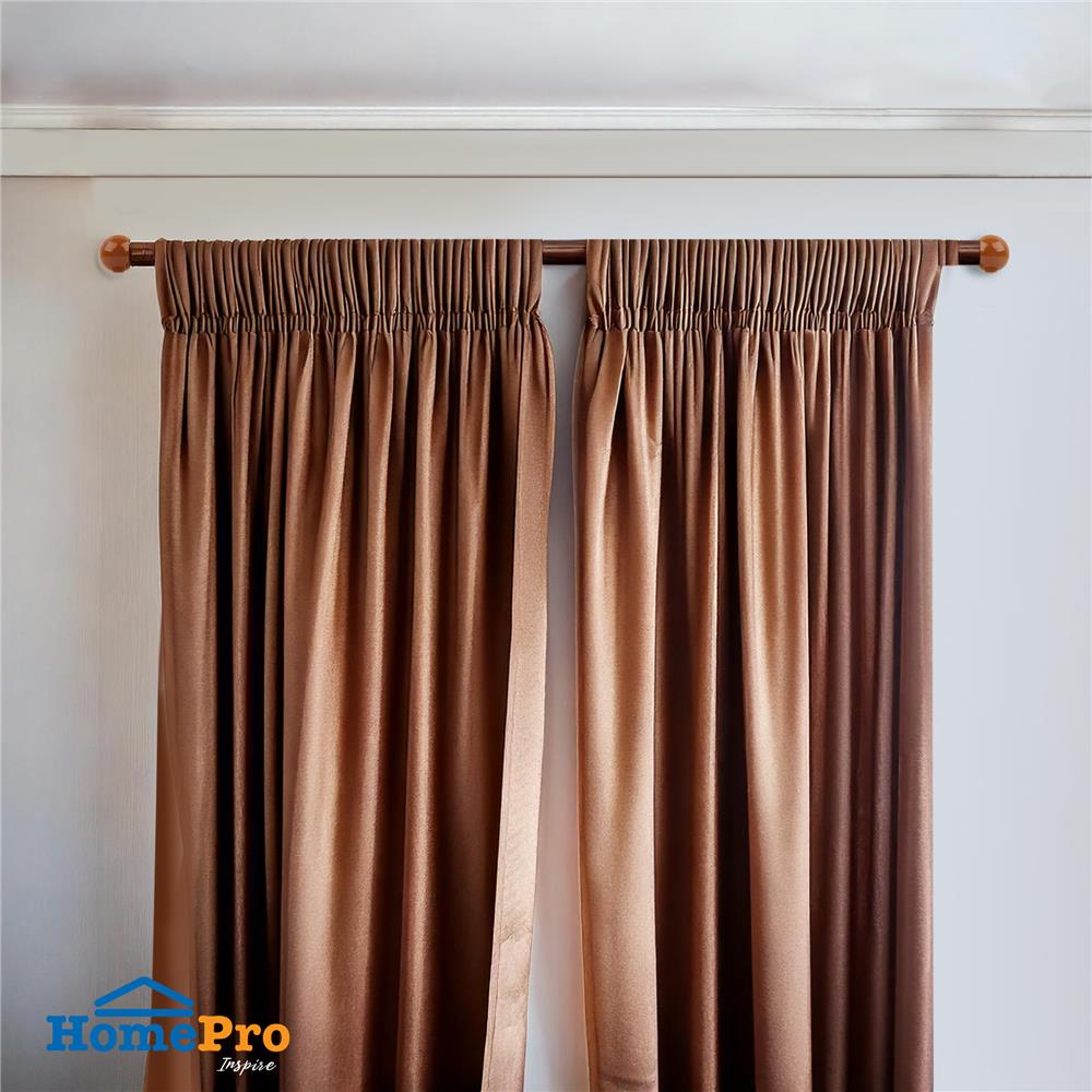 หัว-ท้ายรางผ้าม่าน รางแป๊บ HOME LIVING STYLE 25 มม. สีน้ำตาล