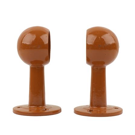 หัว-ท้ายรางผ้าม่าน รางแป๊บ HOME LIVING STYLE 25 มม. สีน้ำตาล_1