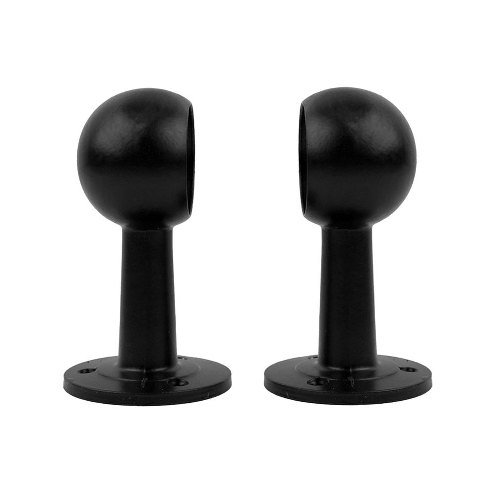 หัว-ท้ายรางผ้าม่าน รางแป๊บ HOME LIVING STYLE 25 มม. สีดำ