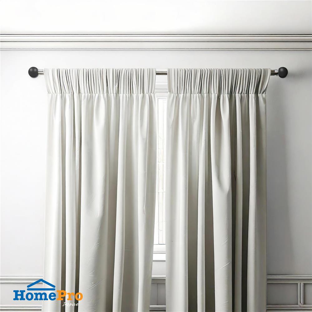 หัว-ท้ายรางผ้าม่าน รางแป๊บ HOME LIVING STYLE 25 มม. สีดำ