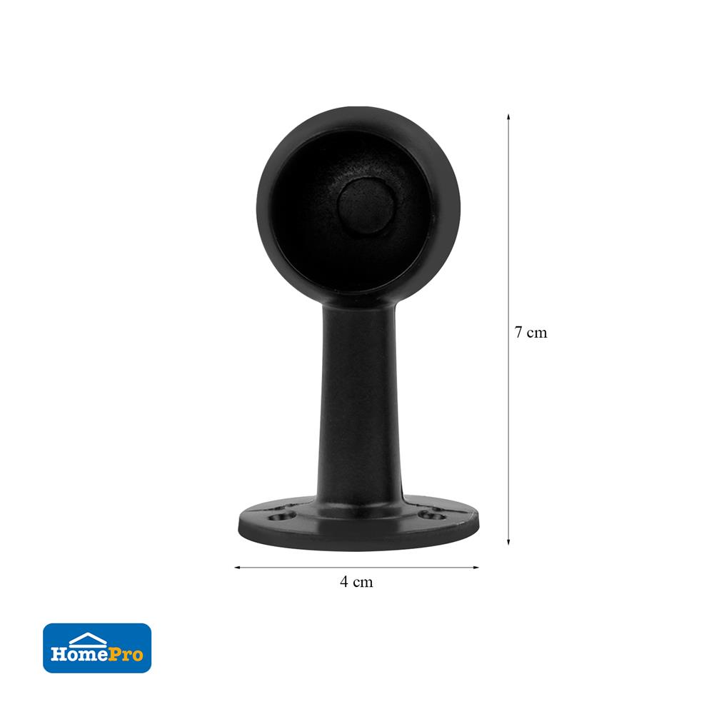 หัว-ท้ายรางผ้าม่าน รางแป๊บ HOME LIVING STYLE 25 มม. สีดำ