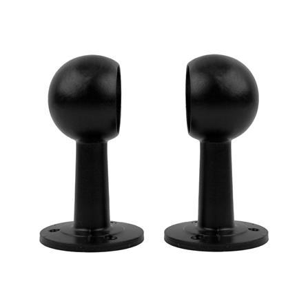 หัว-ท้ายรางผ้าม่าน รางแป๊บ HOME LIVING STYLE 25 มม. สีดำ_1