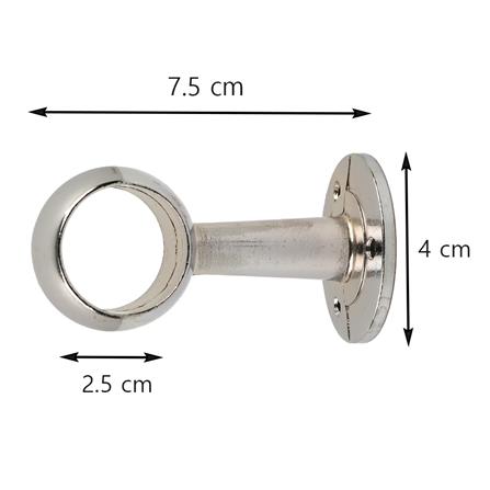 ขารับราง 1 ชั้น แป๊บ HOME LIVING STYLE 25 มม. สีเงิน_6