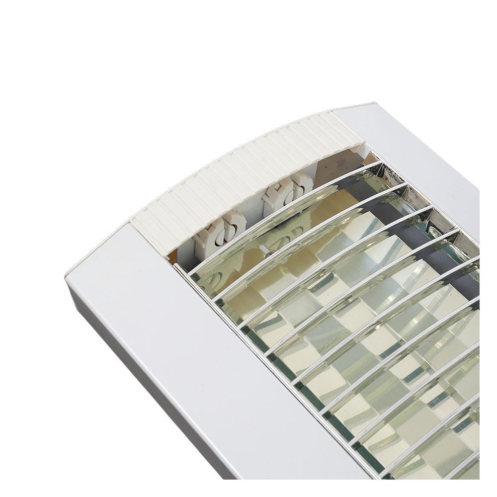 โคมตะแกรงติดลอย ELECKTA 2x36 วัตต์ สีเงิน
