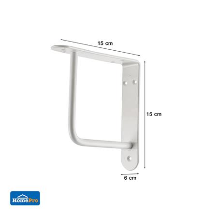 แขนรับชั้นเหล็ก STACKO P 3x15x15 ซม. สีขาว_4