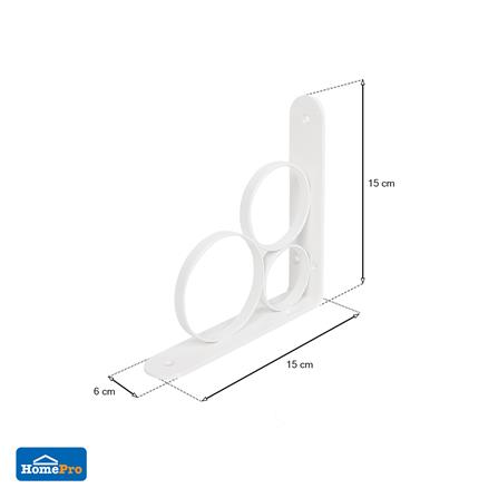 แขนรับชั้นเหล็ก STACKO O 15x15 ซม. สีขาว_3