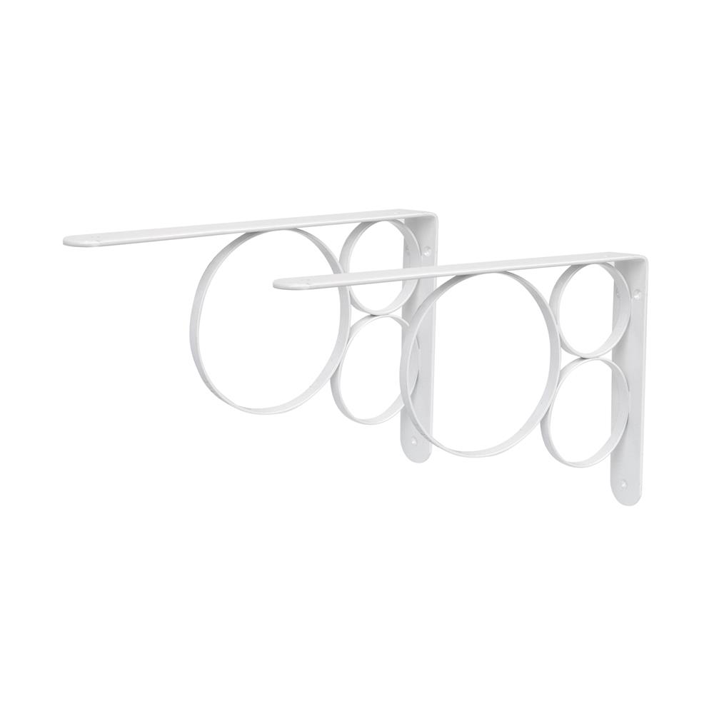 แขนรับชั้นเหล็ก STACKO O 25x18 ซม. สีขาว_1