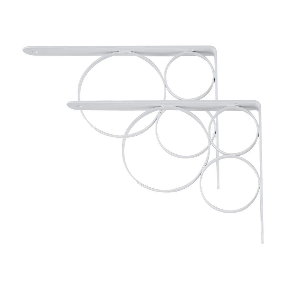 แขนรับชั้นเหล็ก STACKO O 25x18 ซม. สีขาว