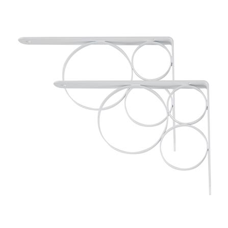 แขนรับชั้นเหล็ก STACKO O 25x18 ซม. สีขาว_2