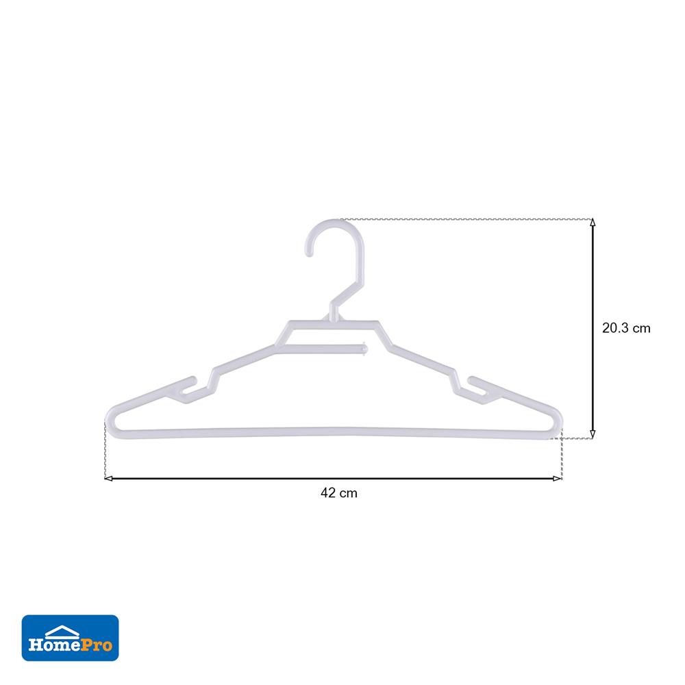 ไม้แขวนเสื้อ PLIM AA747P สีขาว แพ็ค 6 ชิ้น