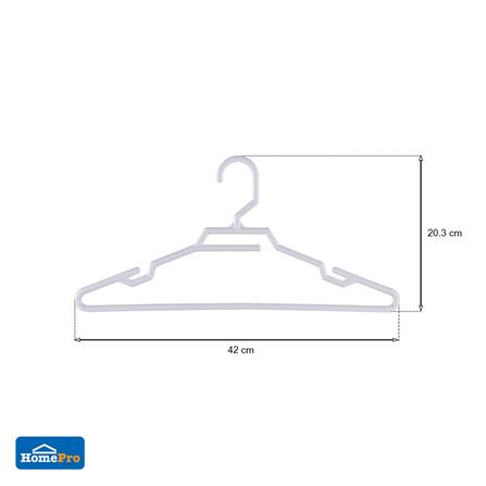 ไม้แขวนเสื้อ PLIM AA747P สีขาว แพ็ค 6 ชิ้น_4