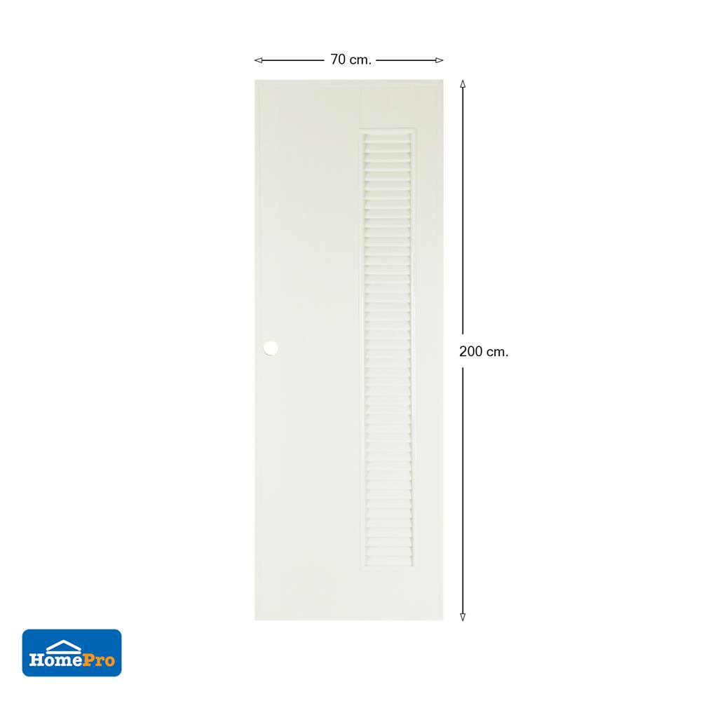 ประตู PVC บานประกอบ AZLE 6 70X200 ซม. สีครีม