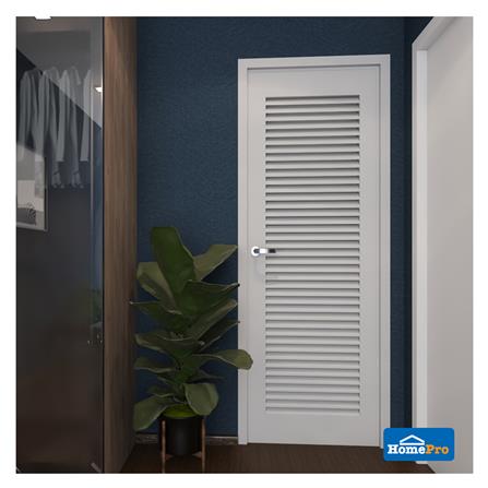 ประตู PVC บานประกอบ AZLE 5 70X200 ซม. สีครีม_3