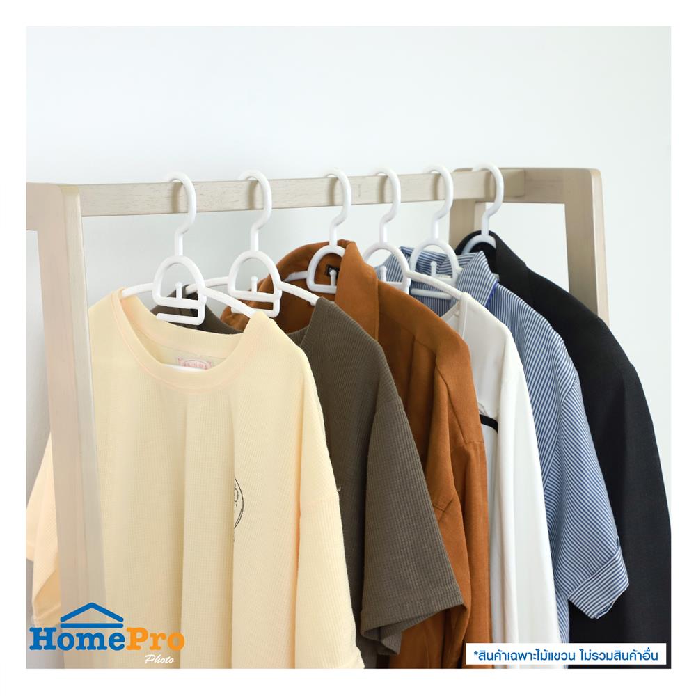 ไม้แขวนเสื้อ PLIM H1174,P1174 สีขาว แพ็ค 6 ชิ้น