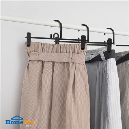 ไม้แขวนเสื้อมีหนีบ PLIM HHG007-B สีดำ_4