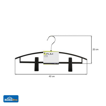 ไม้แขวนเสื้อหนีบ PLIM HHG003-B สีดำ_4