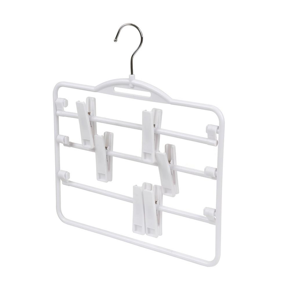 ไม้แขวนมีหนีบ 3 ชั้น PLIM HHG009-W สีขาว