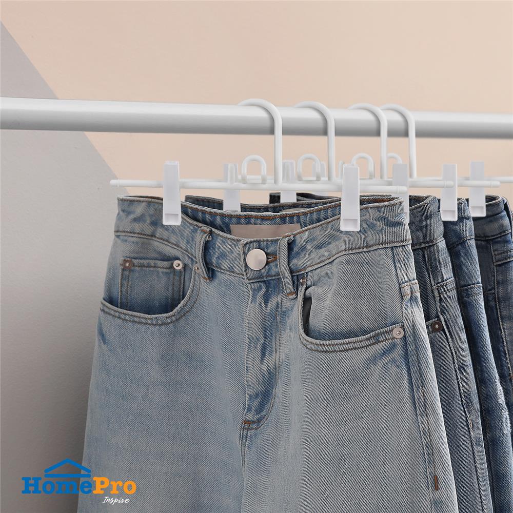 ไม้แขวนเสื้อมีหนีบ PLIM HHG007-W สีขาว