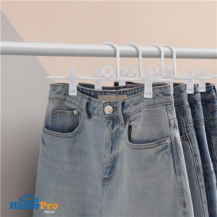 ไม้แขวนเสื้อมีหนีบ PLIM HHG007-W สีขาว_3