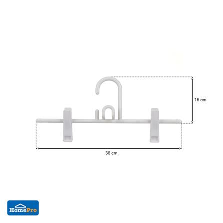 ไม้แขวนเสื้อมีหนีบ PLIM HHG007-W สีขาว_4