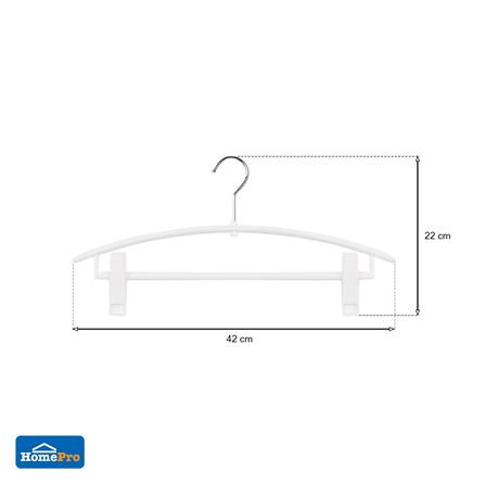 ไม้แขวนเสื้อหนีบ PLIM HHG003 สีขาว_4