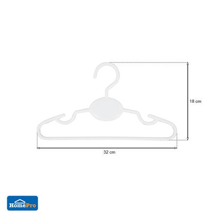 ไม้แขวนเสื้อเด็ก PLIM H024 สีขาว แพ็ค 6 ชิ้น_5