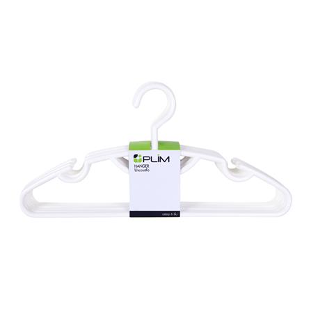 ไม้แขวนเสื้อ PLIM H022-W สีขาว แพ็ค 6 ชิ้น_0