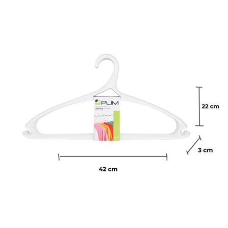 ไม้แขวนเสื้อ PLIM H050 สีขาว แพ็ค 5 ชิ้น_1