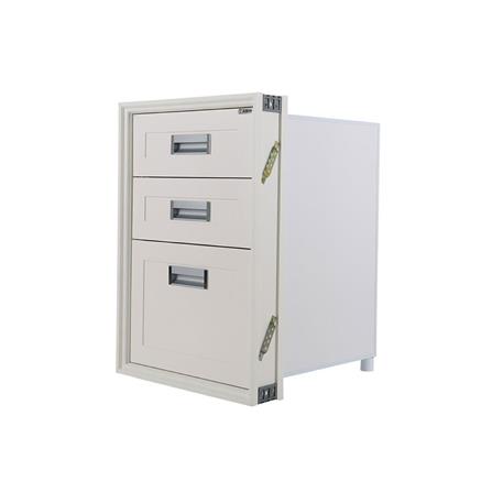 ตู้ลิ้นชัก ABS 3 ชั้น + ถาดใส่ช้อน 45x65 ซม. สีครีม_1