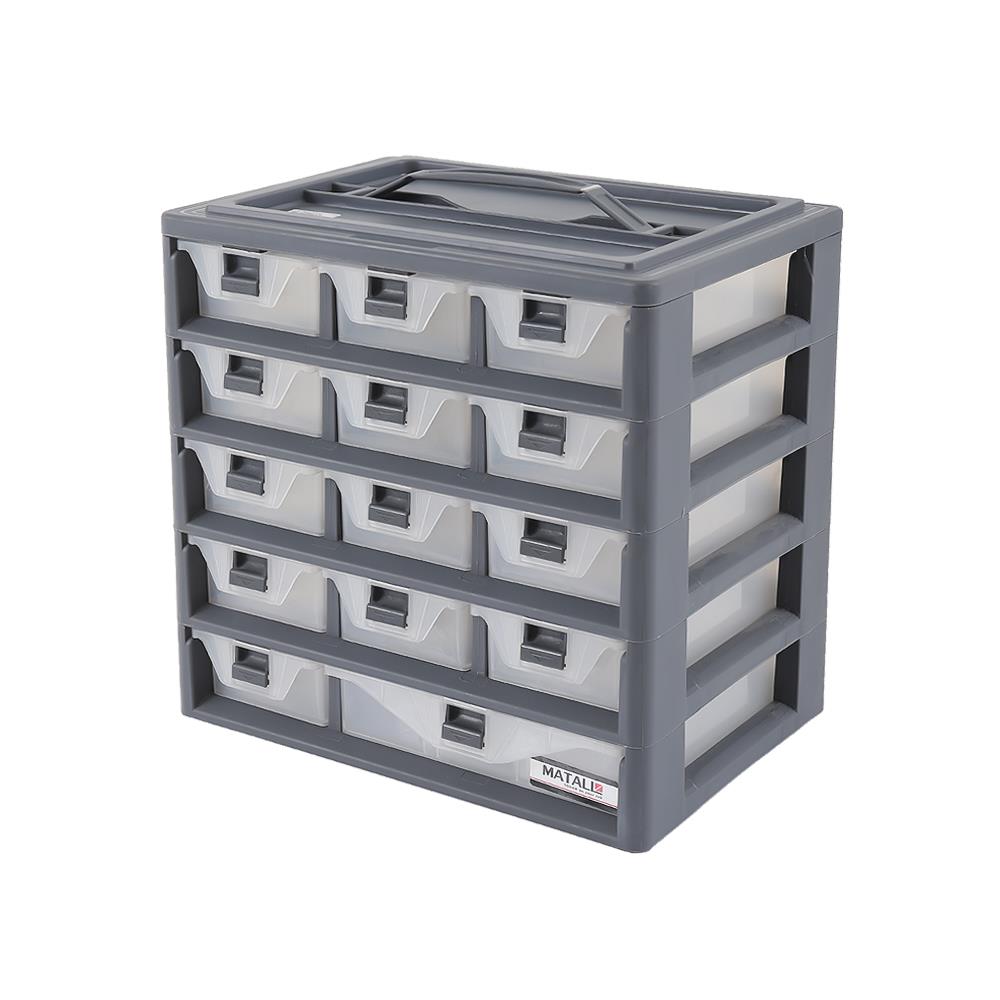 กล่องเก็บอุปกรณ์ MATALL-D 15 ช่อง สีเทา