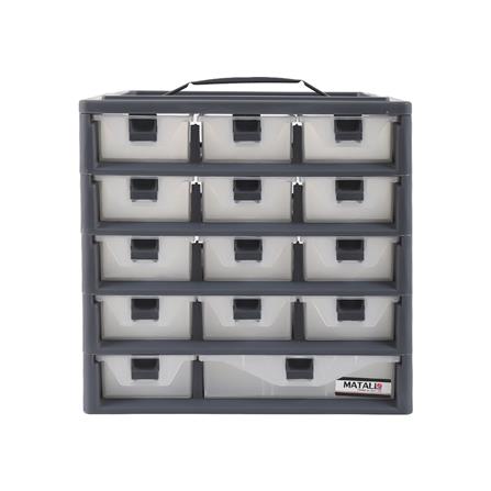 กล่องเก็บอุปกรณ์ MATALL-D 15 ช่อง สีเทา