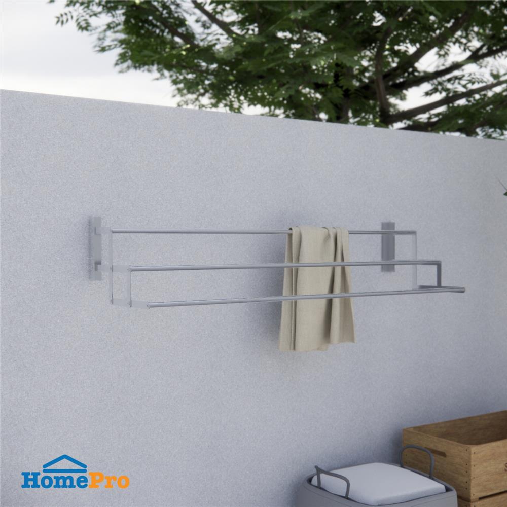 ราวติดผนังสเตนเลสรุ่นบันได3เส้น80cm PLIM