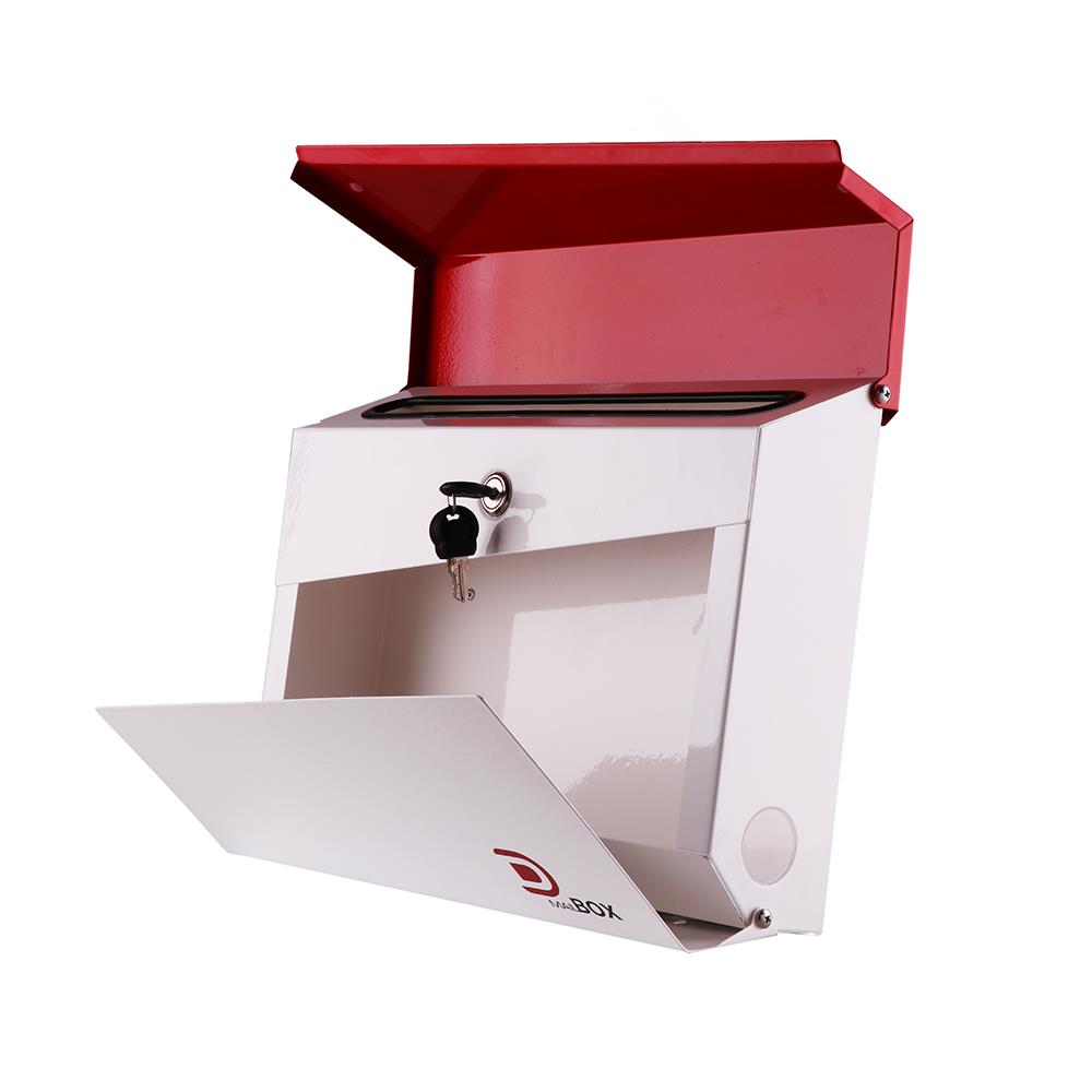 ตู้จดหมาย D MAIL BOX สีขาว/แดง