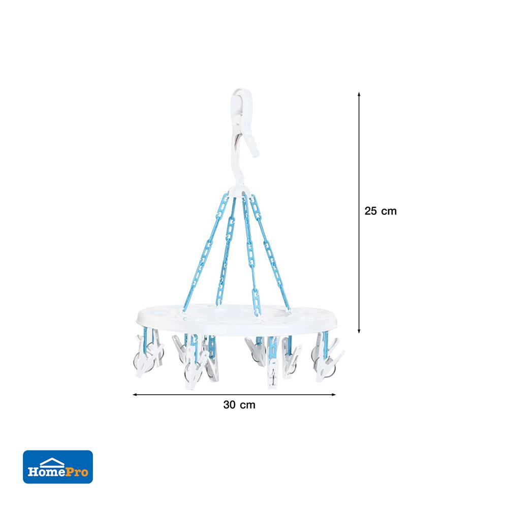 ห่วงตากผ้าพลาสติกกลมเล็ก 12กิ๊บ PLIM