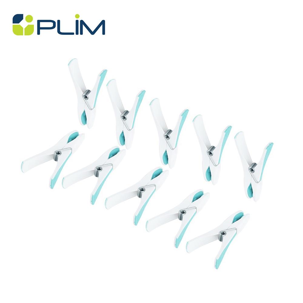 กิ๊บหนีบผ้าหัวยาง PLIM สีขาว/น้ำเงิน แพ็ค10 ชิ้น
