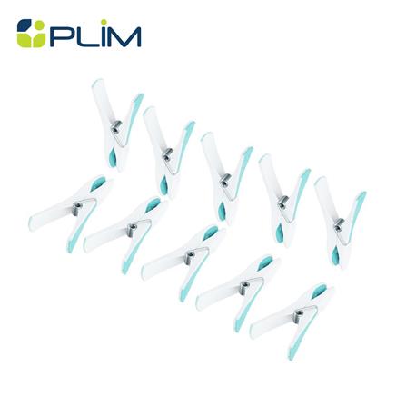 กิ๊บหนีบผ้าหัวยาง PLIM สีขาว/น้ำเงิน แพ็ค10 ชิ้น