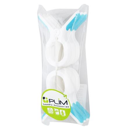 กิ๊บหนีบผ้านวมพิเศษ PLIM สีขาว/น้ำเงิน (แพ็ก 6 ชิ้น)_5