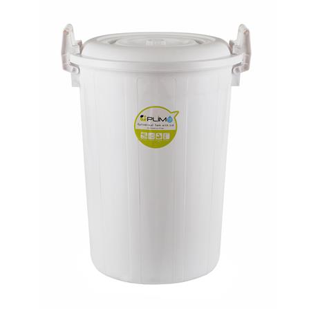 ถังน้ำถังน้ำกลมพร้อมฝาล็อค PLIM 79L (20.8gl) สีขาว